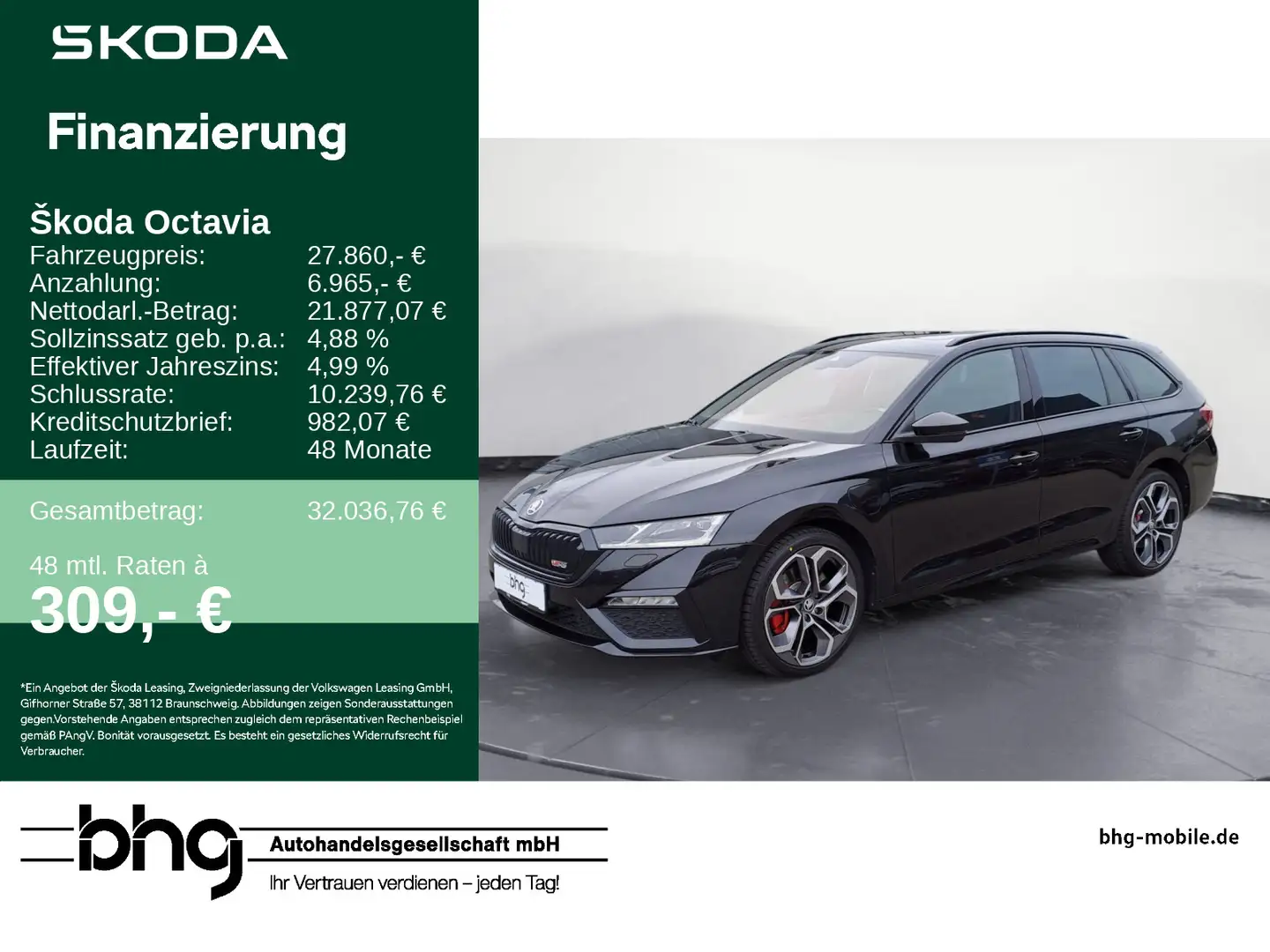 Skoda Octavia Combi 1.4 TSI iV DSG RS Schwarz - 1
