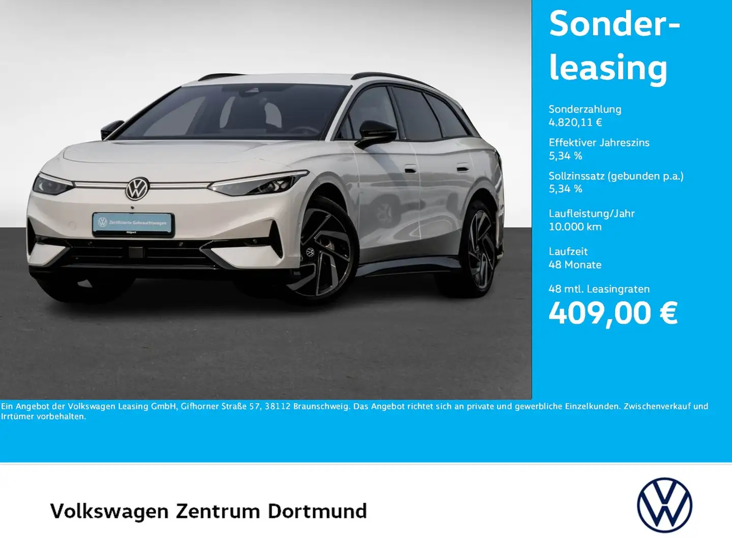 Volkswagen ID.7 Tourer PRO AHK 360°CAM ACC LM20 E-KLAPPE Weiß - 1