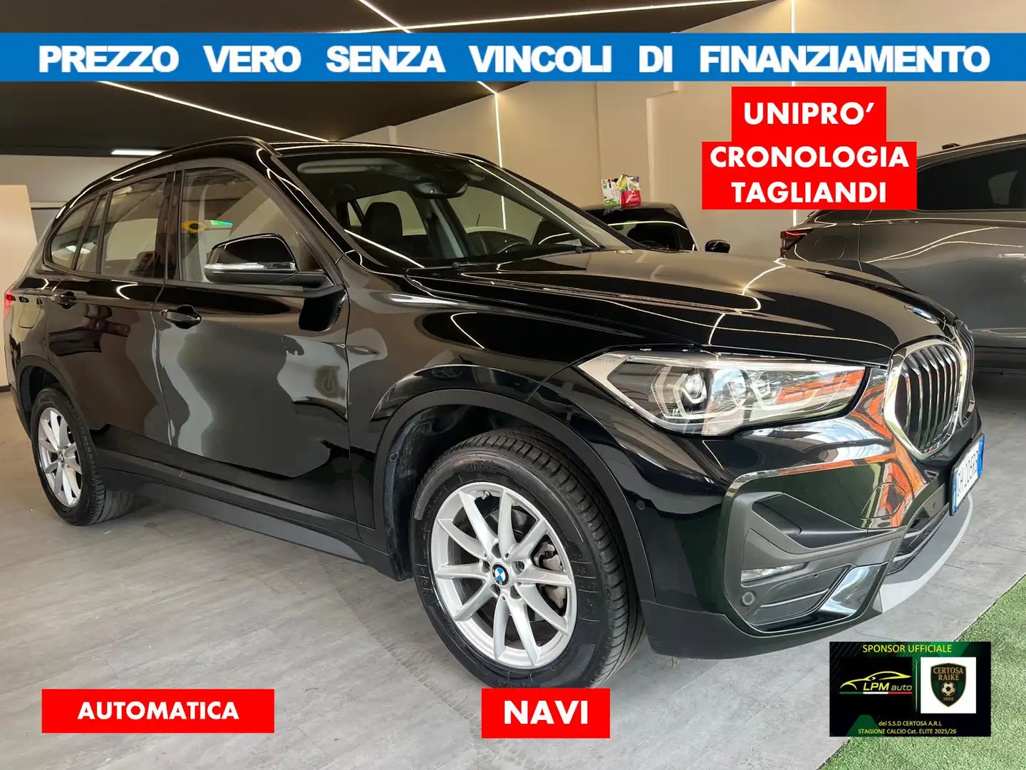 BMW X1 16d AUTOMAT*NO VINCOLI FINANZ*CRONO TAGL AZIENDALE Noir - 1