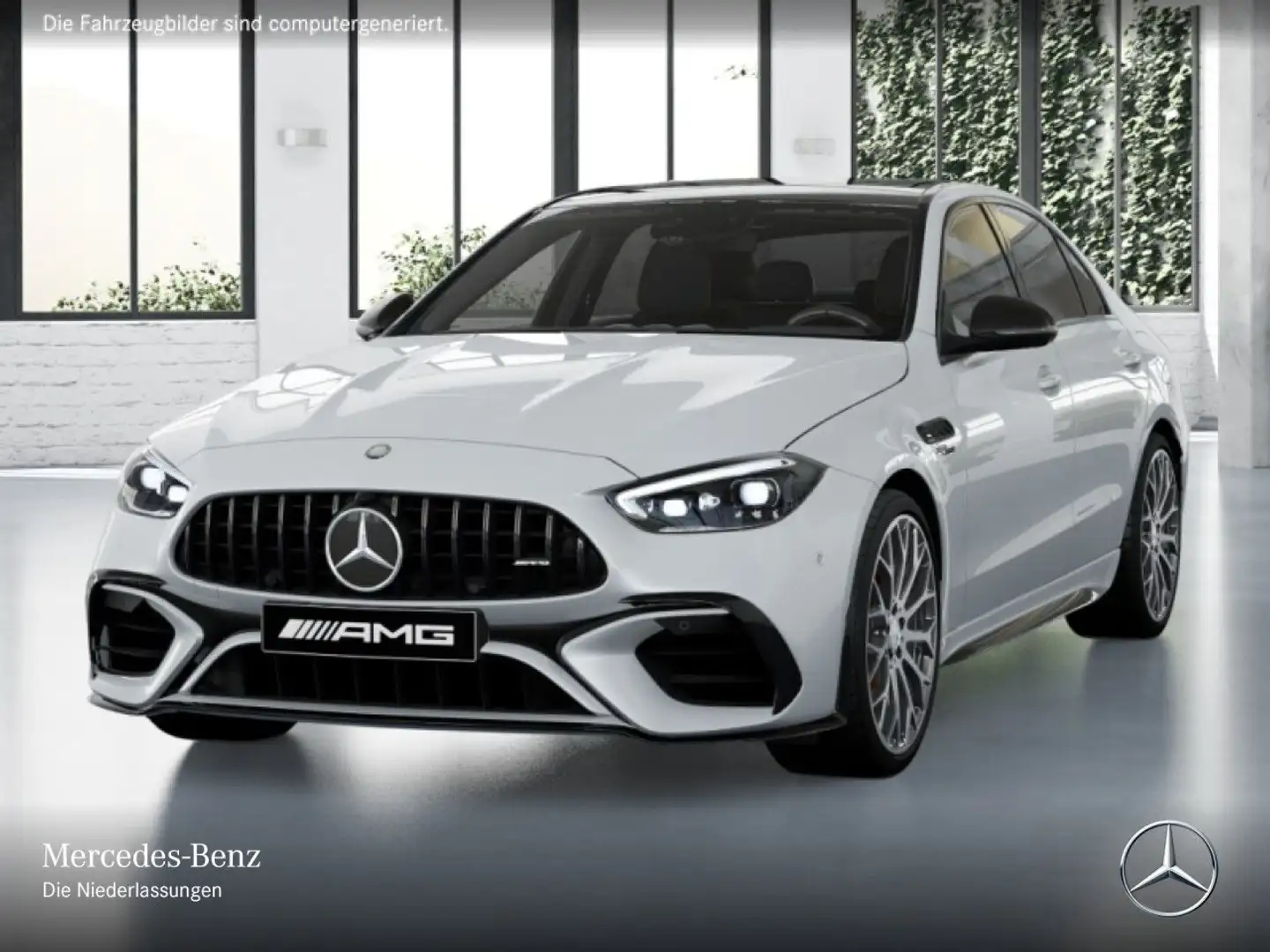 Mercedes-Benz C 63 AMG C 63 S E NIGHT+DRIVERS+PANO+360+BURMESTER+KERAMIK Blanc - 2