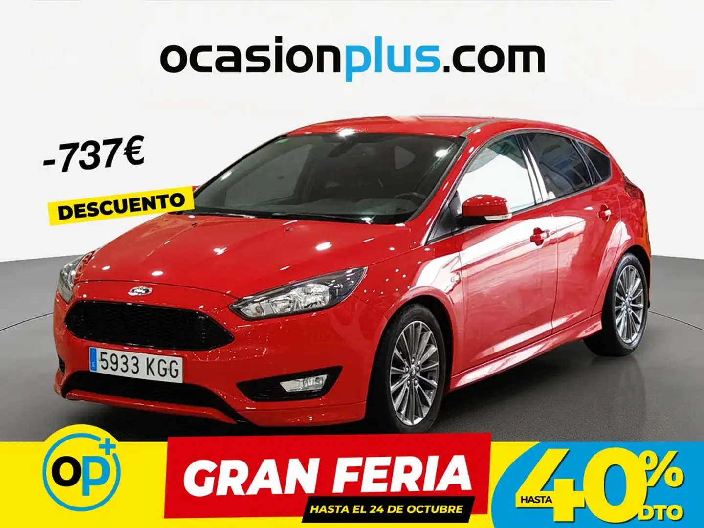 Ford Focus 1.0 Ecoboost Auto-S&S ST-Line 125 Rojo - 1