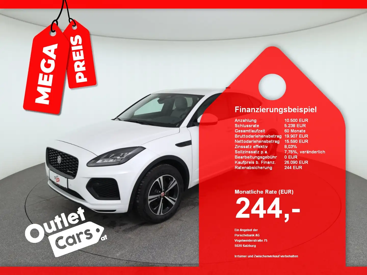 Jaguar E-Pace D165 R-Dynamic AWD Aut. LEDER+MEGAPREIS Weiß - 1