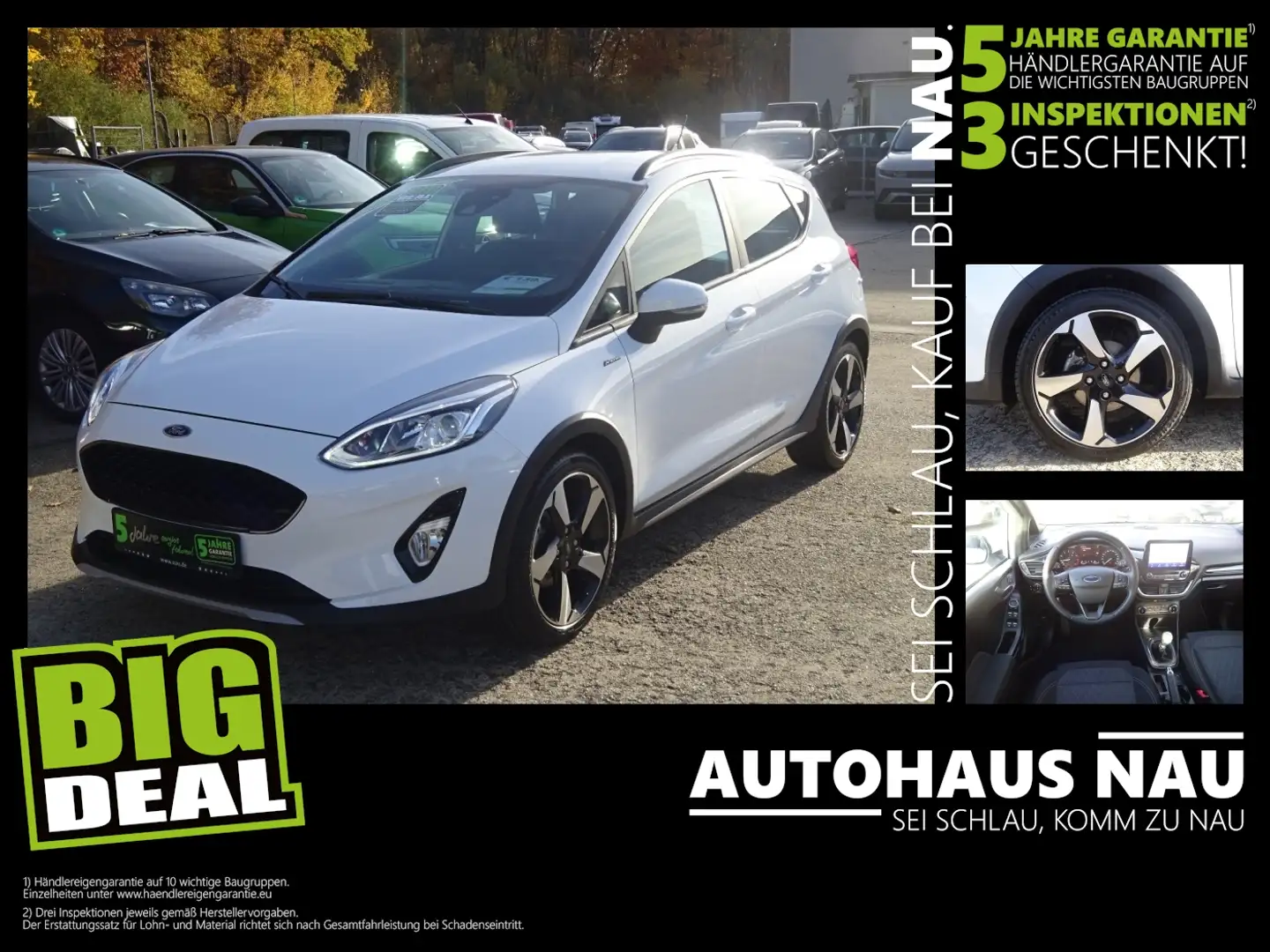 Ford Fiesta 1.0 Active Inspektionspaket BigDeal! Bianco - 1