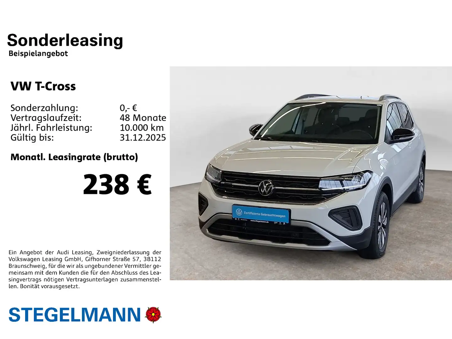Volkswagen T-Cross 1.0 TSI Goal *LED*App-Connect*+3J. Garan Weiß - 2
