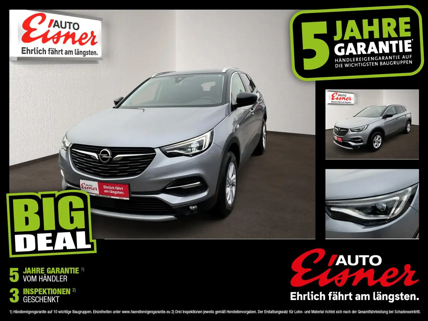 Opel Grandland X ULTIMATE 1.2 Gris - 1