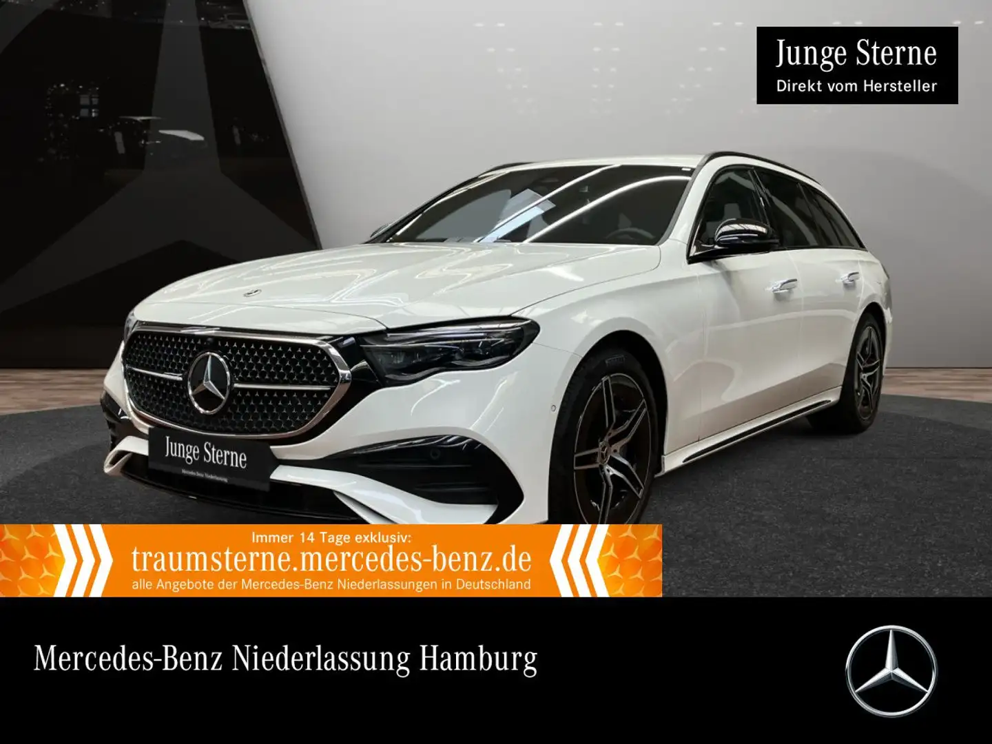 Mercedes-Benz E 300 de T Hybrid AMG 360° Burmester Distr. AHK 9G Weiß - 1