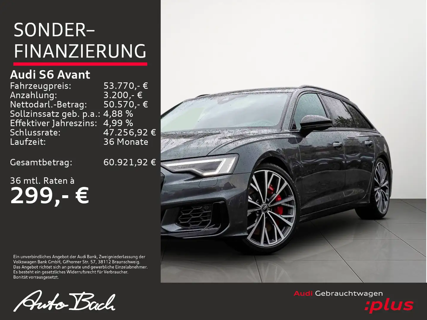Audi S6 3.0TDI qu tiptronic Navi LED virtual B& Gris - 2