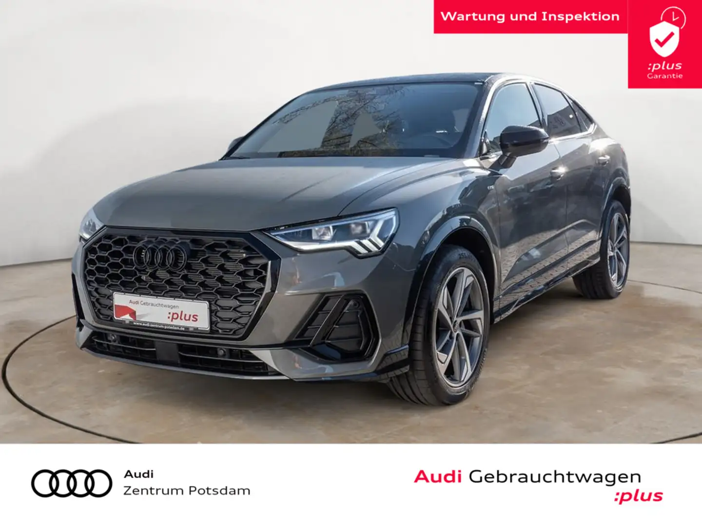 Audi Q3 Sportback 35TFSI S line LED NAVI AHK PANOR Grijs - 1