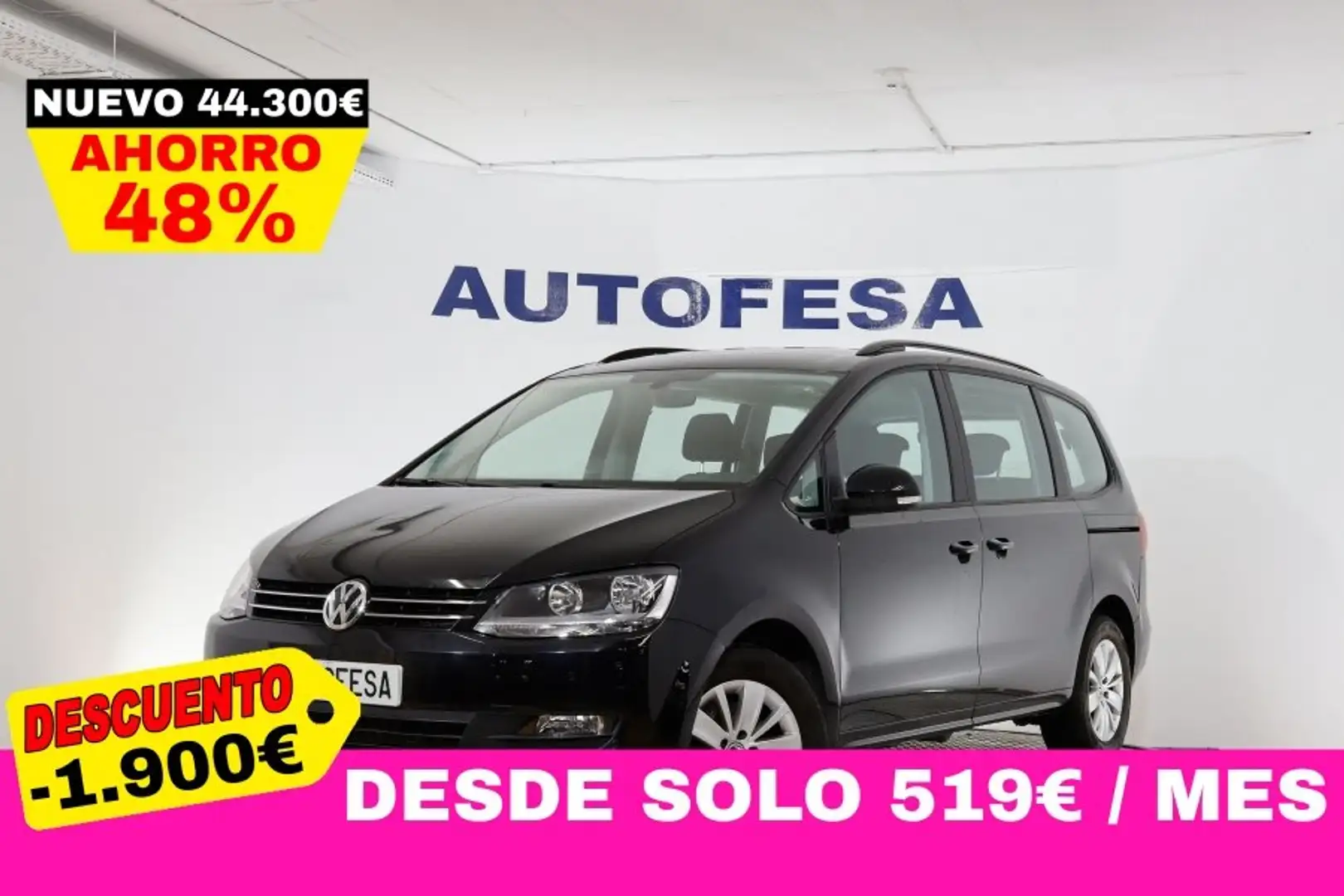 Volkswagen Sharan 2.0 TDI Edition 150cv 7 Plazas 5P # IVA DEDUCIBLE, Negro - 1