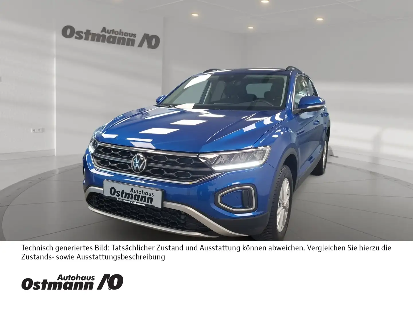 Volkswagen T-Roc 1.0 TSI Life STH + Lüftung Navi SHZ CarPlay Blau - 1