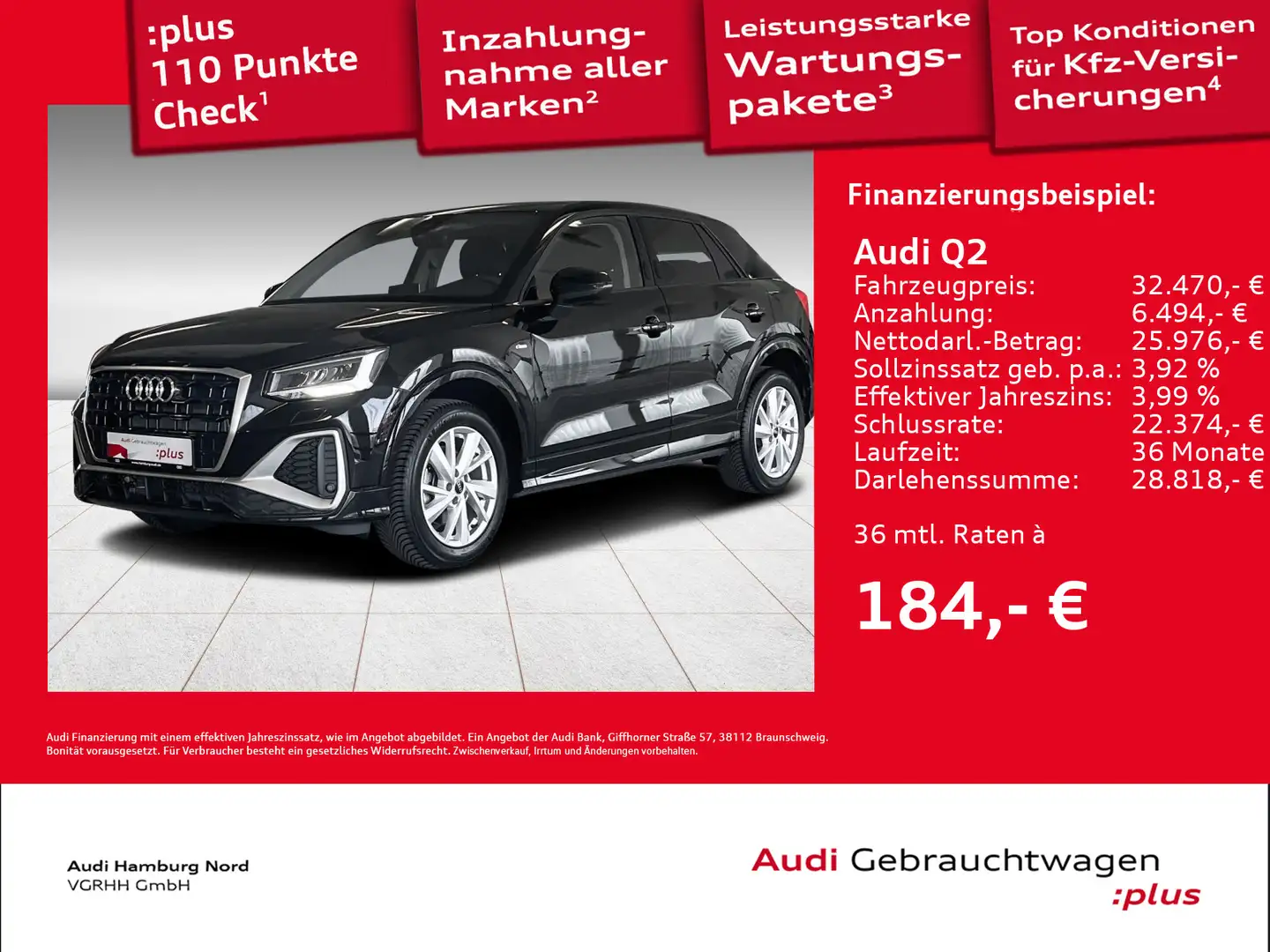 Audi Q2 35 TDI S line S tronic AHK LED Sonos CarPlay Noir - 1