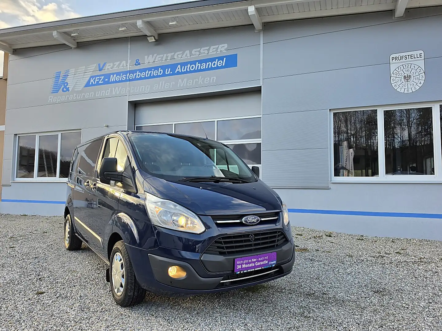 Ford Transit Custom Kasten 2,0 TDCi L1H1 290 Trend / AHK / PDC Blau - 1