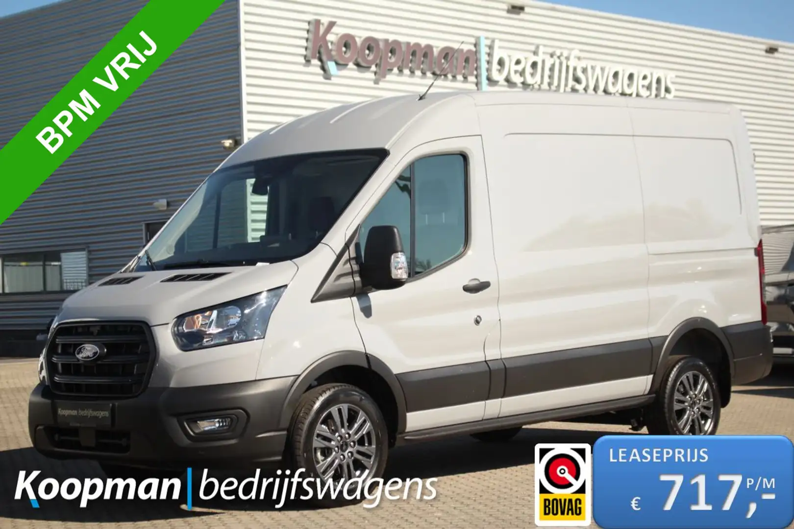 Ford Transit 350 2.0TDCI 165pk L2H2 Trend | Automaat | 2800kg t Grijs - 1