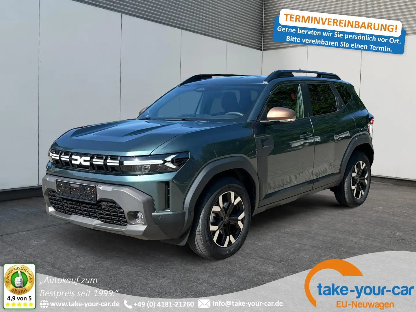 Dacia Duster Extreme SHZ+PDC+KLIMA+KAMERA+NAVI Hybrid 140 10... Grün - 1