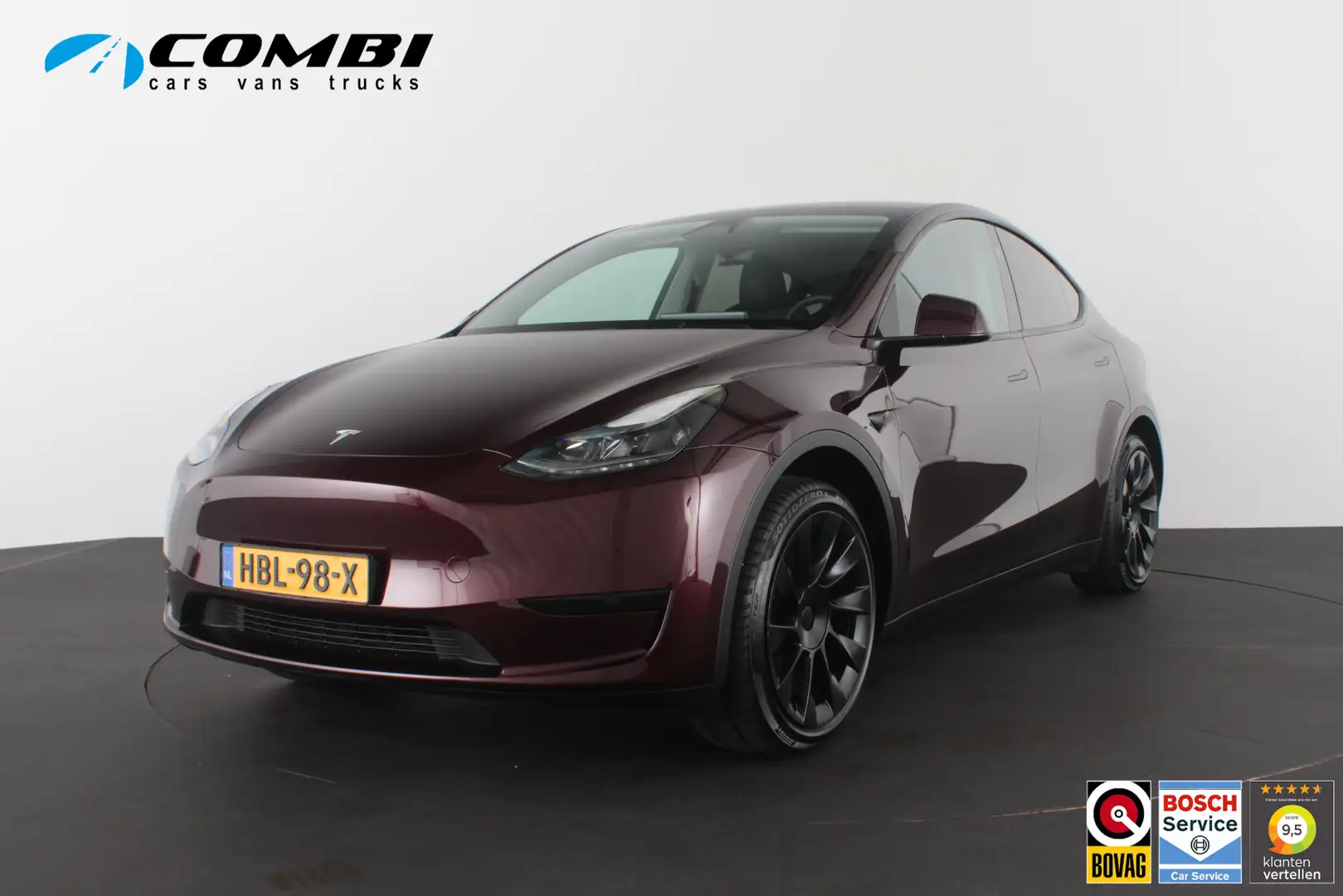 Tesla Model Y RWD 58 kWh Midnight Cherry Red/20inch/Trekhaak/Pre Rot - 1