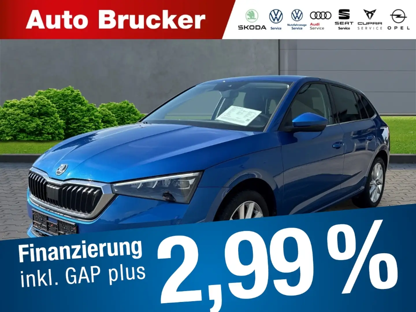 Skoda Scala Style 1.0 TSI+Alufelgen+Klimaautomatik+Sitzheizung Blau - 1
