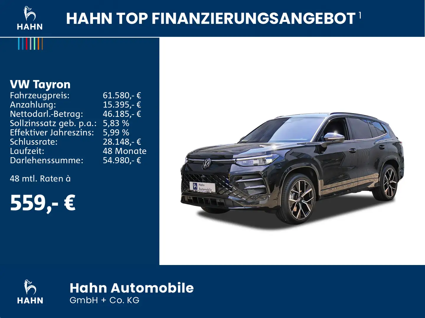 Volkswagen Tayron R-Line 2,0 l TSI 4MOTION 150KW Standheizu Zwart - 2