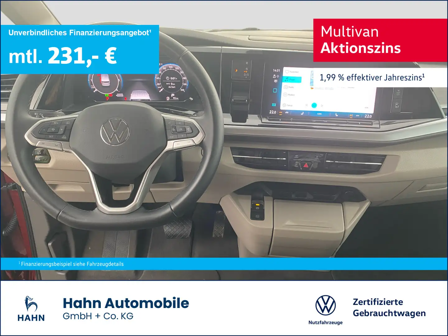 Volkswagen T7 Multivan LIFE LÜ 2.0 TDI Rot - 1