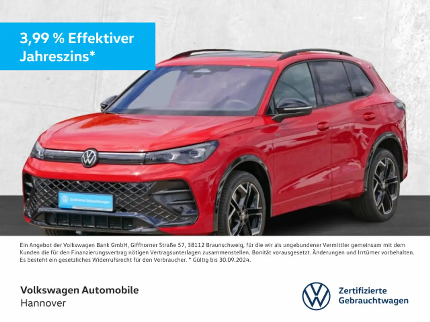 Volkswagen Tiguan 2.0 TDI DSG R-Line Navi Pano AHK IQ.LIGHT Rot - 1