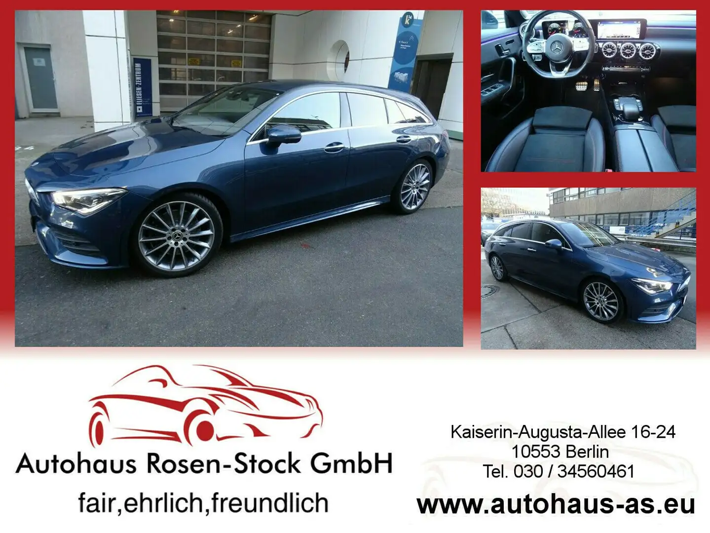 Mercedes-Benz CLA 220 D AMG-Line 8G-Tronic 4Matic,ACC,360°,LED,Leder Bleu - 1