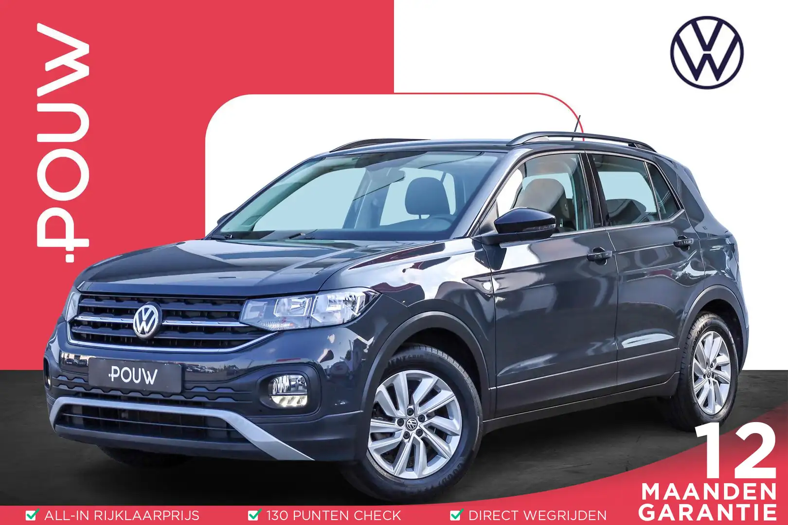 Volkswagen T-Cross 1.0 TSI 95pk Life | Adaptive Cruise | Airco | DAB Gris - 1