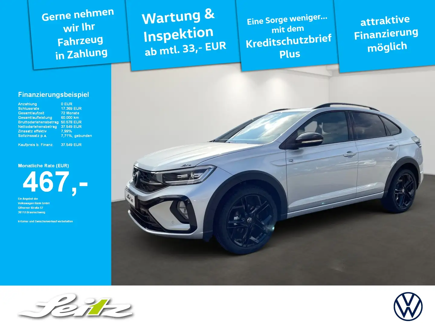 Volkswagen Taigo 1.5 TSI R-Line *AHK*KAMERA*SITZH*MATRIX* Argent - 1