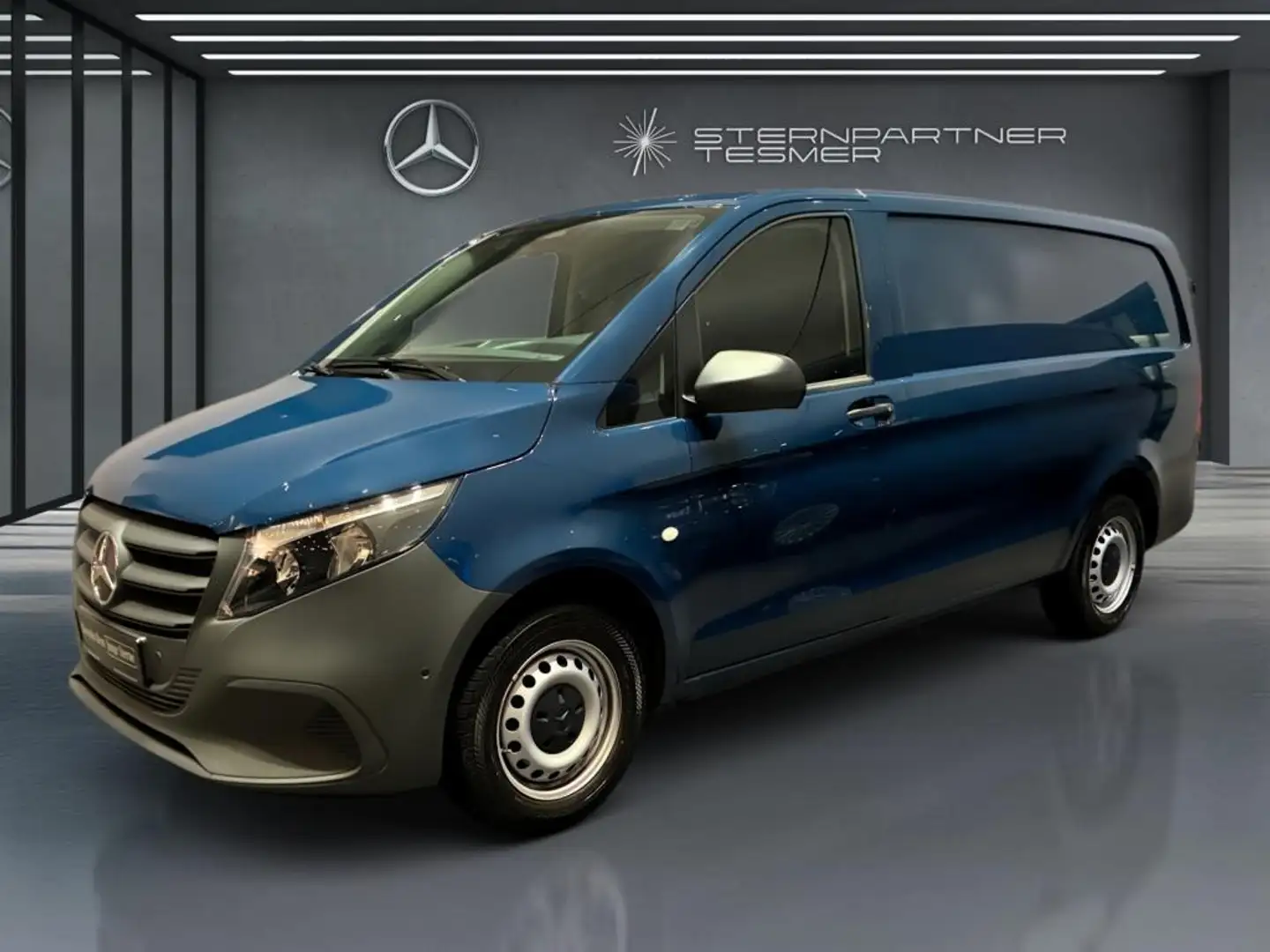 Mercedes-Benz Vito 110 CDI Kasten Lang MOPF+MBUX+AHK+KLIMA+3Sitzer Blau - 1