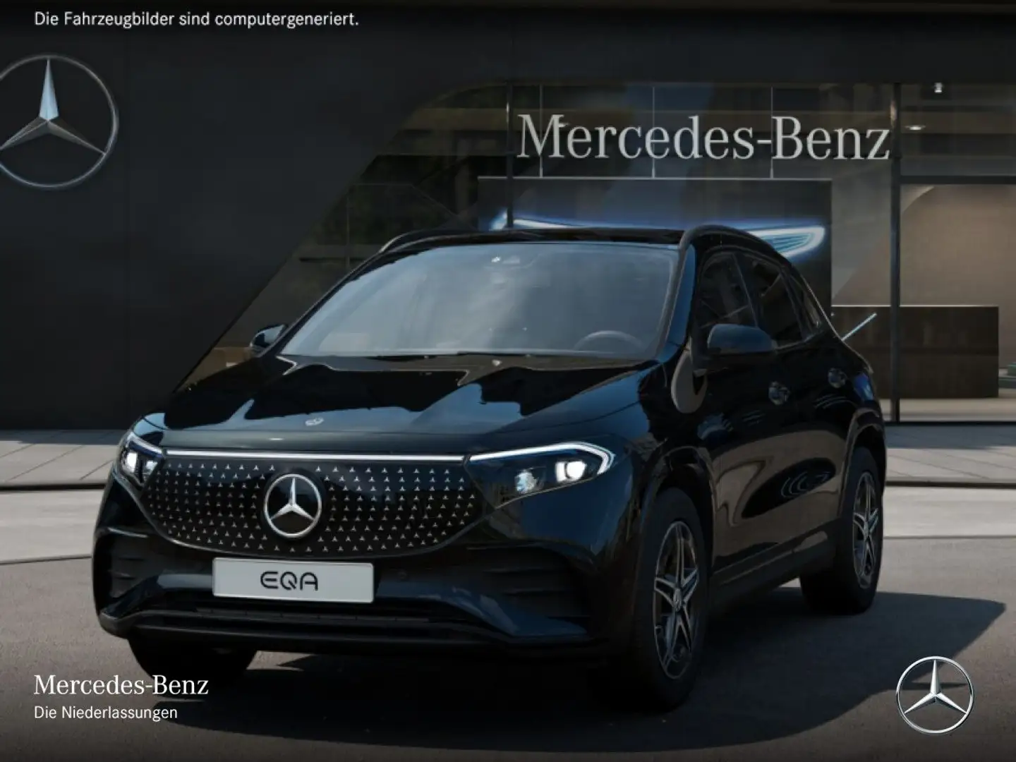 Mercedes-Benz EQA 350 4M AMG+NIGHT+ADVANCED+AHK+PANO+KAMERA+SPUR Noir - 2