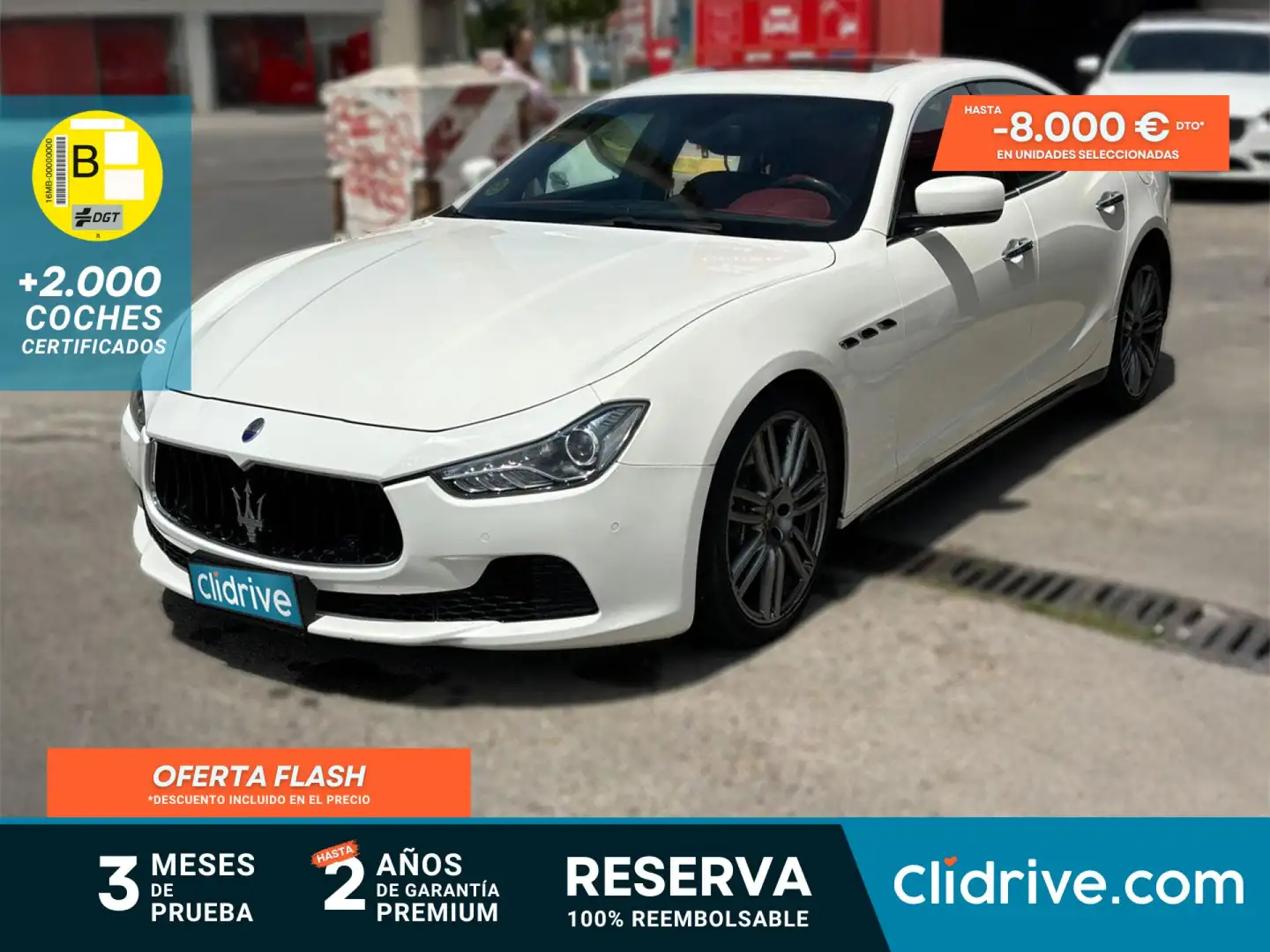 Maserati Ghibli 3.0 V6 DS 275CV RWD Blanco - 1