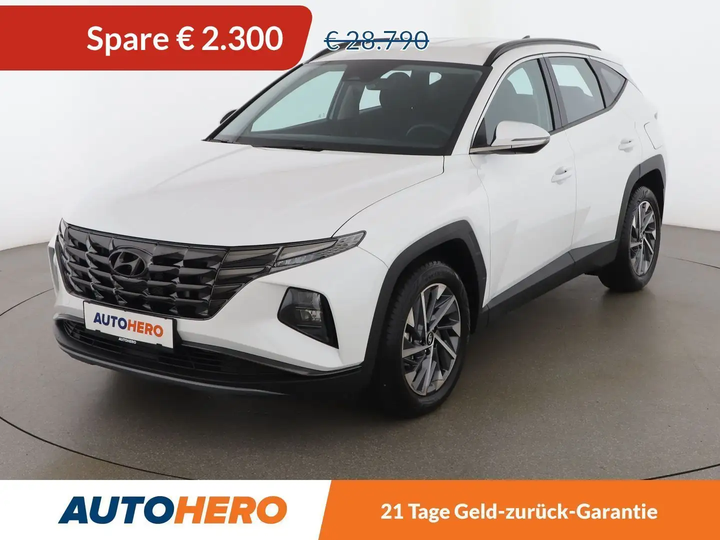 Hyundai TUCSON 1.6 T-GDI Smart 2WD *SPUR*LED*CAM*TEMPO*SHZ* Weiß - 1