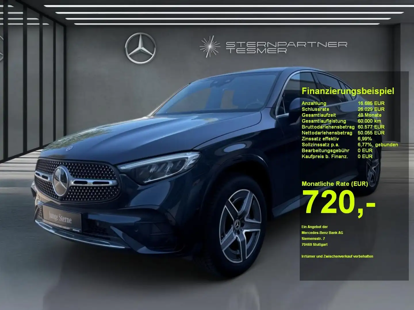Mercedes-Benz GLC 300 e 4M AMG+KAMERA+AHK+NAVI+DISTRONIC+SHZ Blau - 1