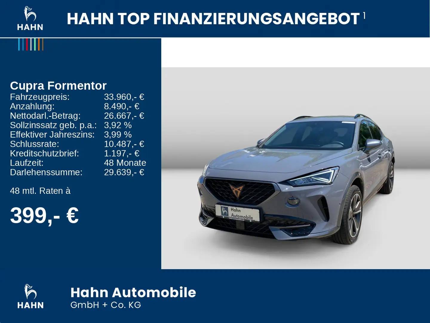CUPRA Formentor 1.5TSI DSG LED ACC AHK Navi Kessy Grau - 2