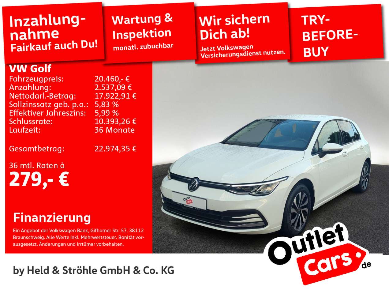 Volkswagen Golf 2022 — 8 Active 2.0 TDI DSG LED NAV AHK ACC DAB+