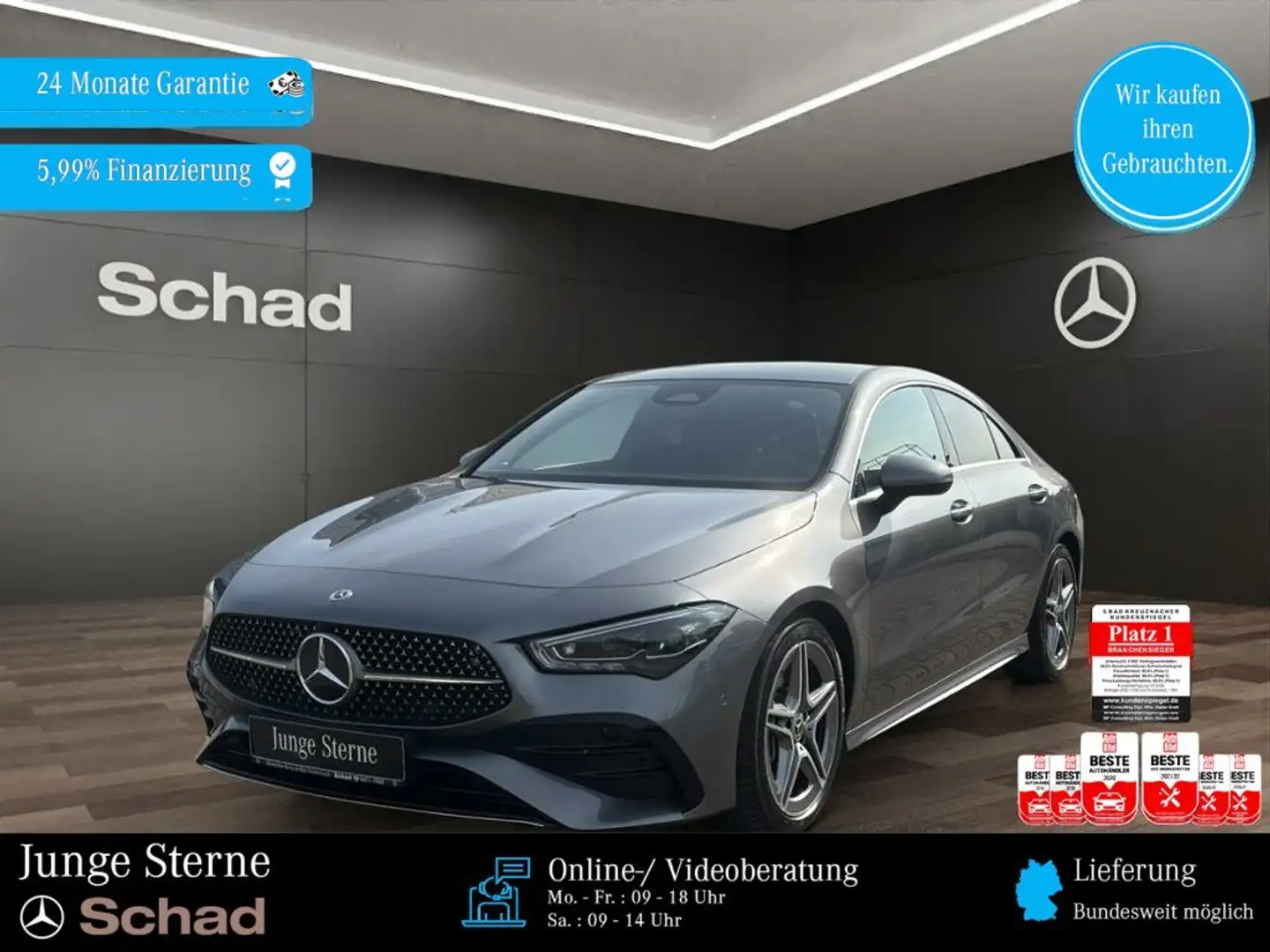 Mercedes-Benz CLA 250 CLA 250 4M AMG+PANO+SOUND+MEMORY+KAM+AHK+KEYLES Grau - 1