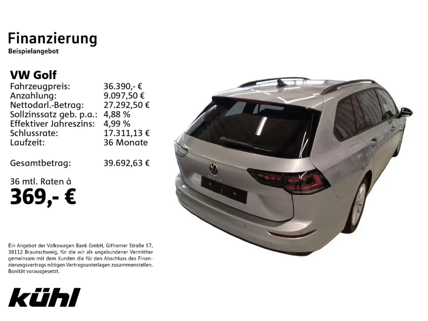 Volkswagen Golf Variant Golf 8 VIII Variant 2.0 TDI DSG Life IQ.Light/AC Silber - 2