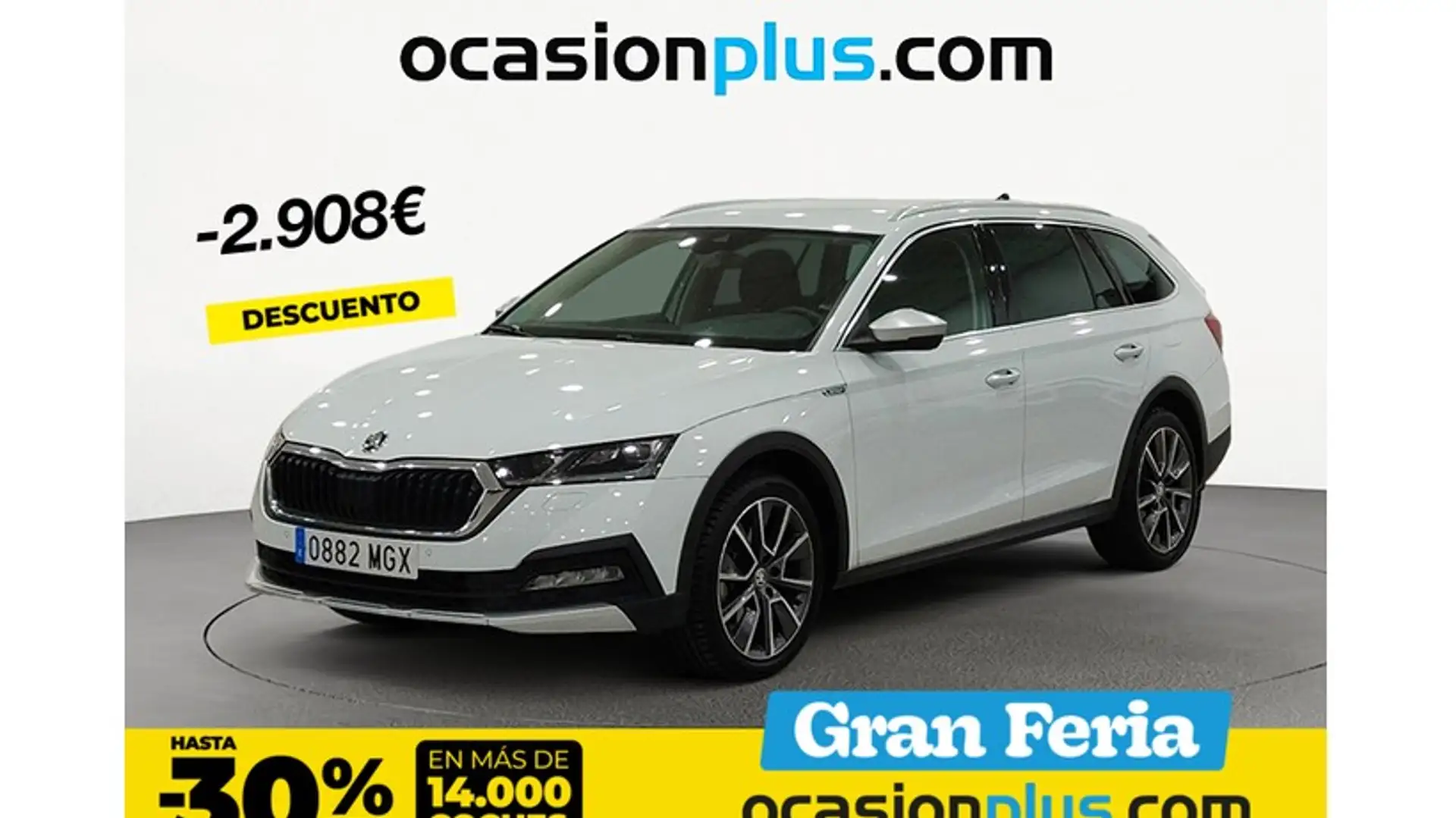 Skoda Octavia Combi 2.0TDI Scout 110kW DSG 4x4 Wit - 1