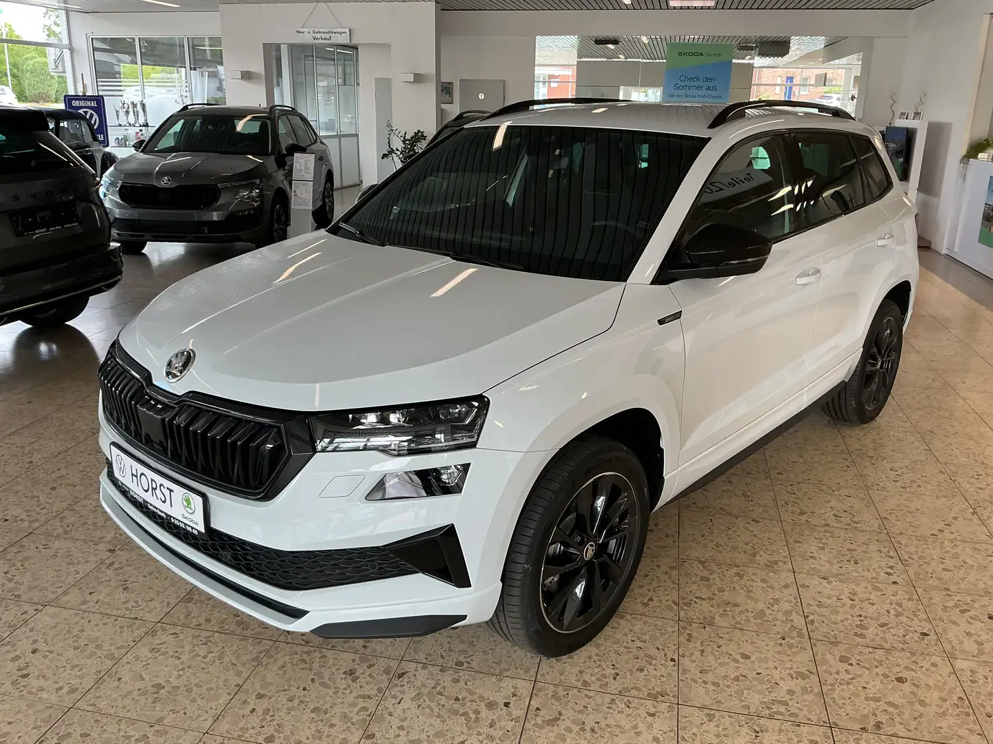Skoda Karoq Sportline DSG AHK Rückfahrkamera Navi Blanc - 1