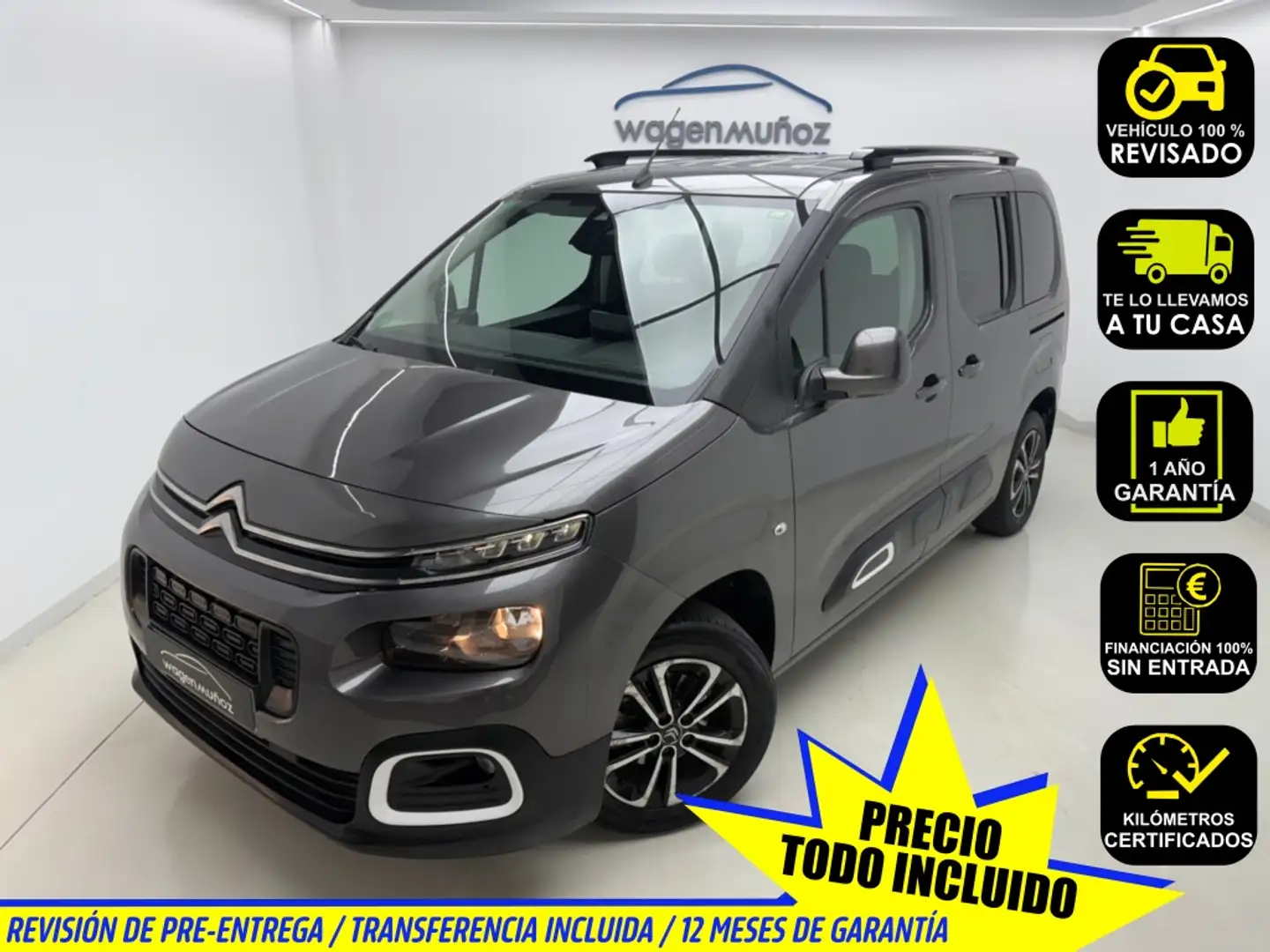Citroen Berlingo BlueHDi S&S Talla M Shine 100 Gris - 1