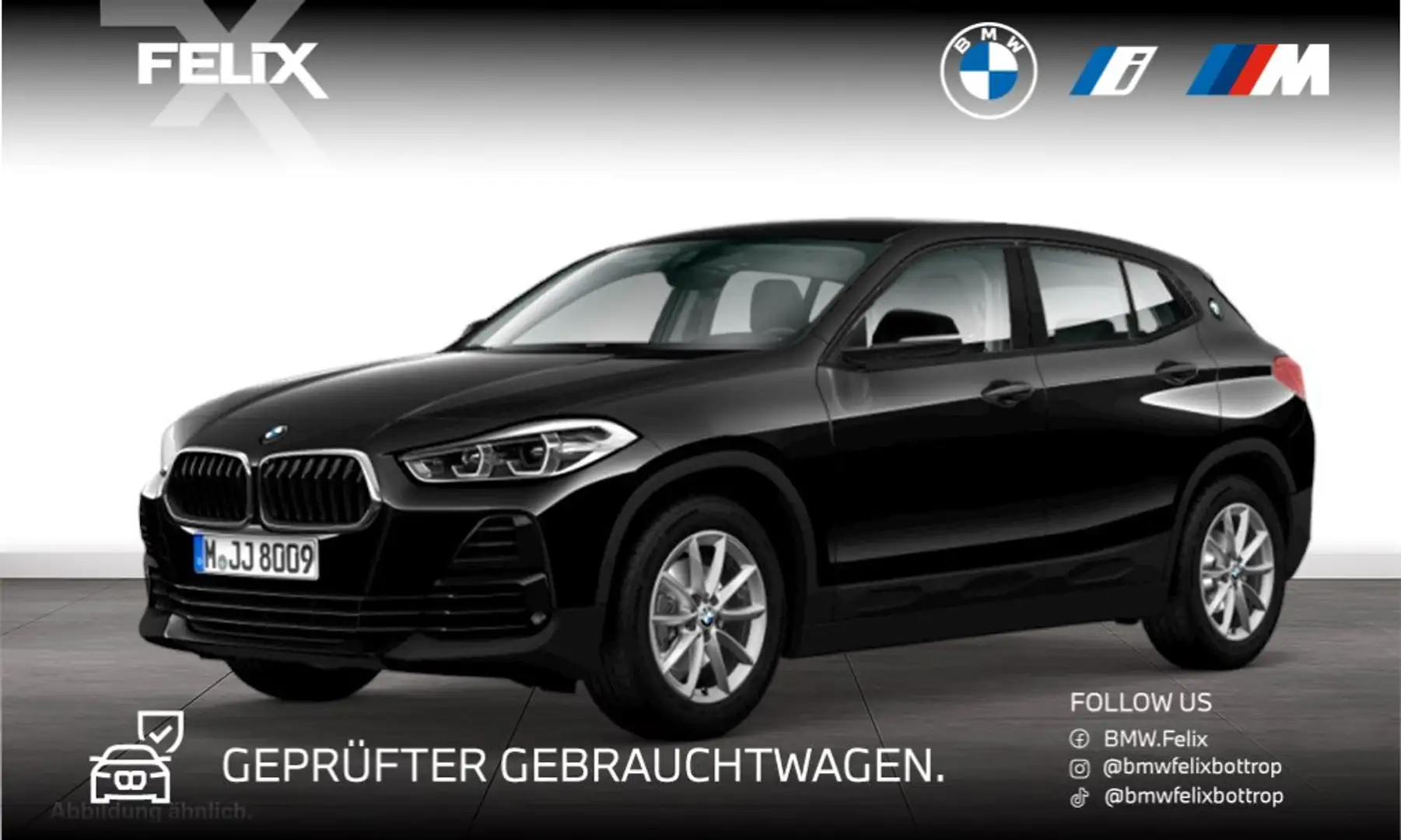 BMW X2 sDrive18i Advantage+AUTOMATIK+NAVI+LED+ Schwarz - 1