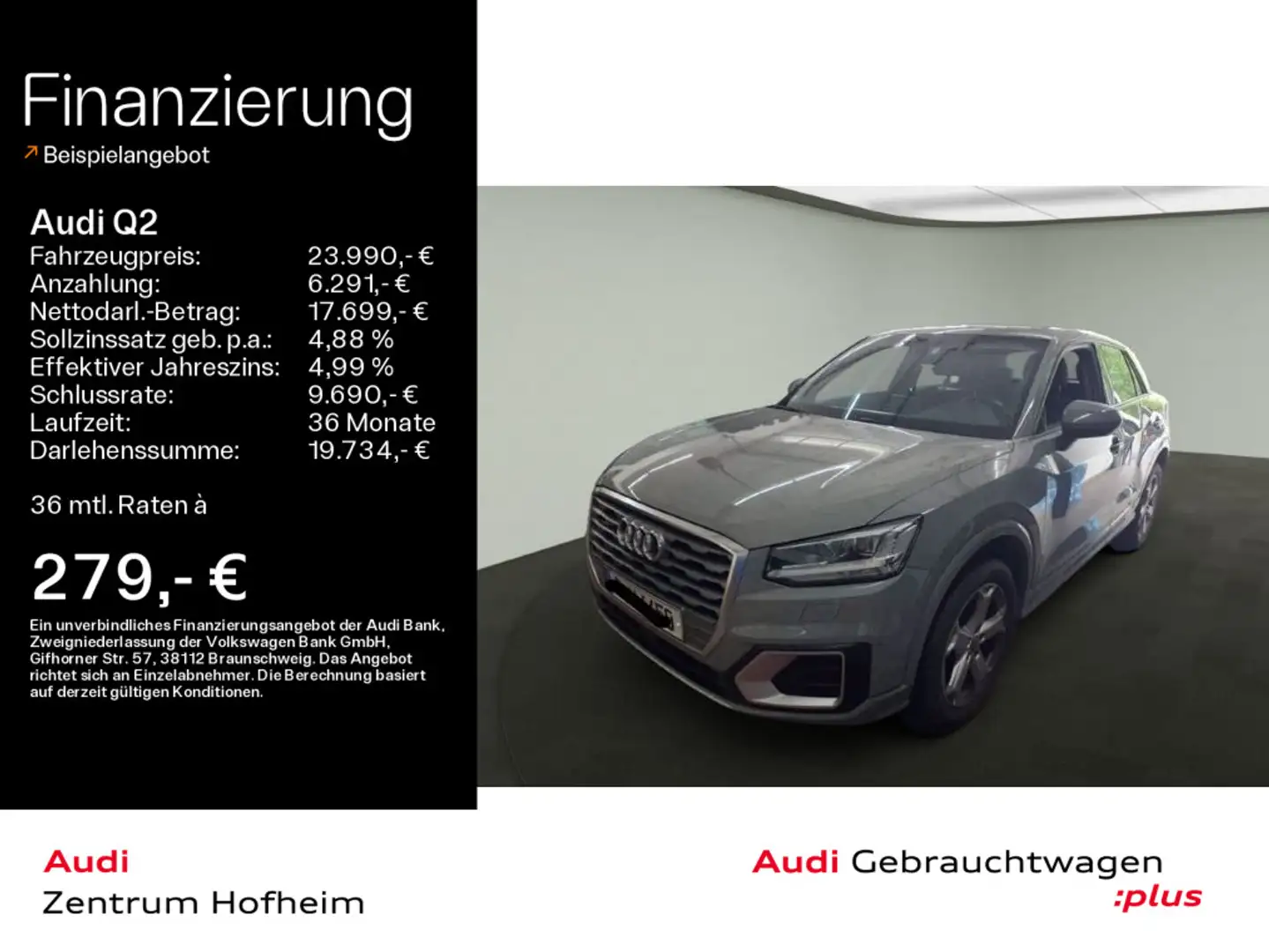Audi Q2 Sport 40 TFSI qua S tro*LED*Navi+*PDC*Virtual Grijs - 1