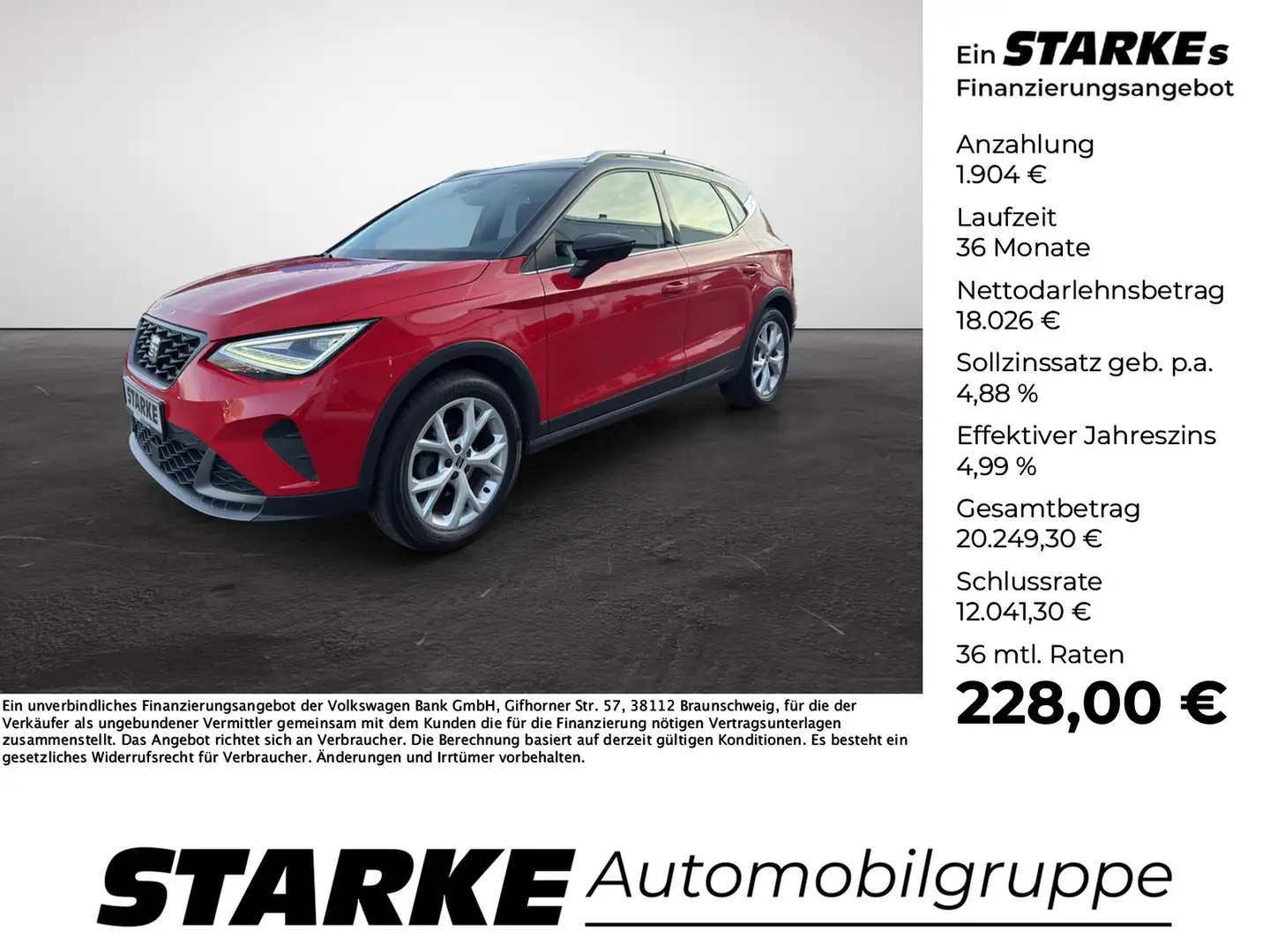 SEAT Arona 1.0 TSI FR Rot - 1