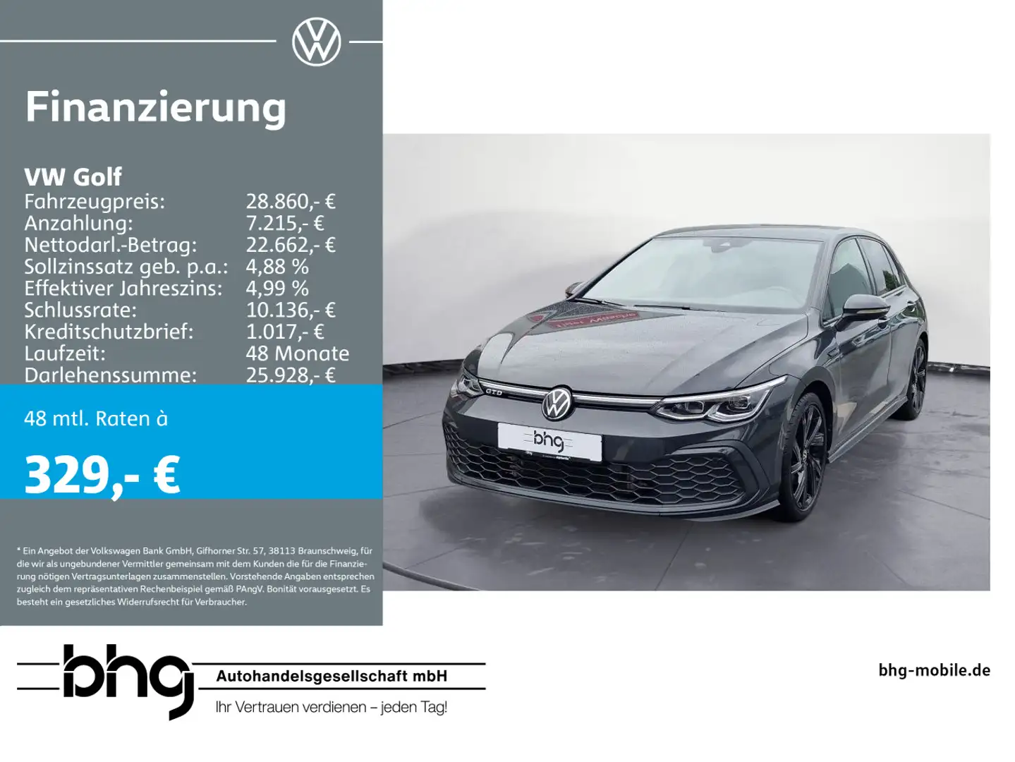 Volkswagen Golf GTD 2.0 DSG Gris - 1