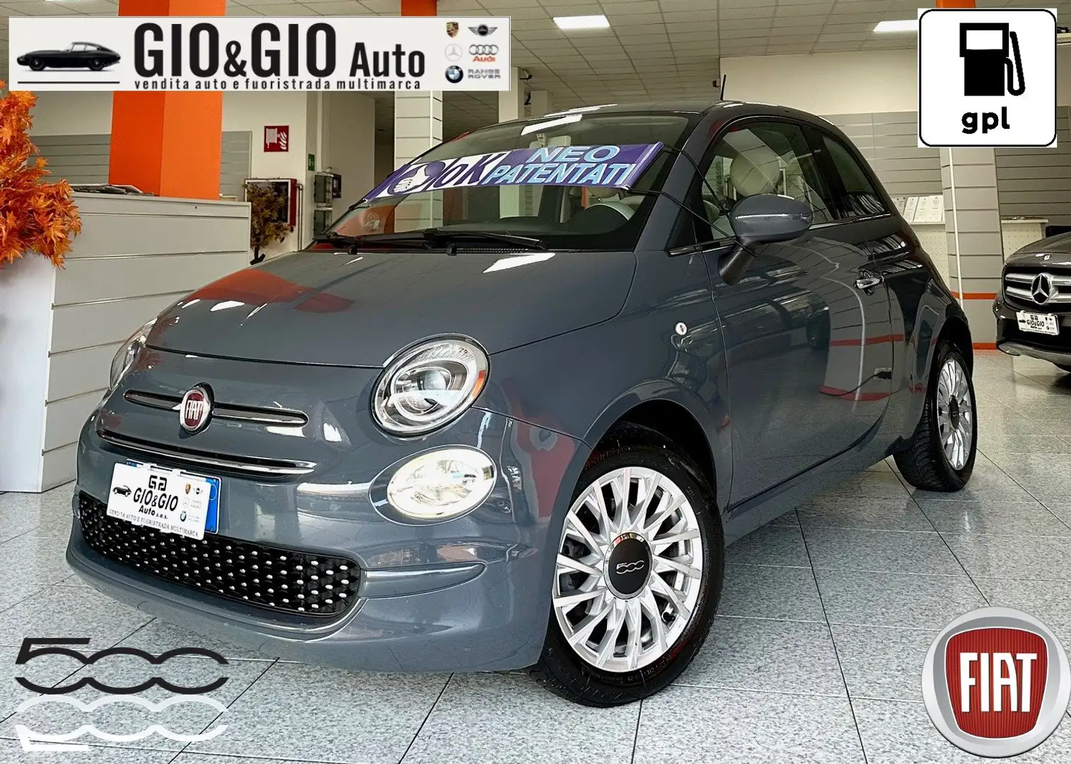 Fiat 500 500 III 2015 1.2 Lounge easypower Gpl 69cv my20 Gris - 1