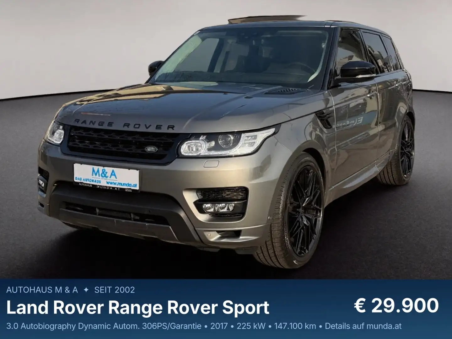 Land Rover Range Rover Sport 3.0 Autobiography Dynamic Autom. 306PS/Garantie Grau - 1