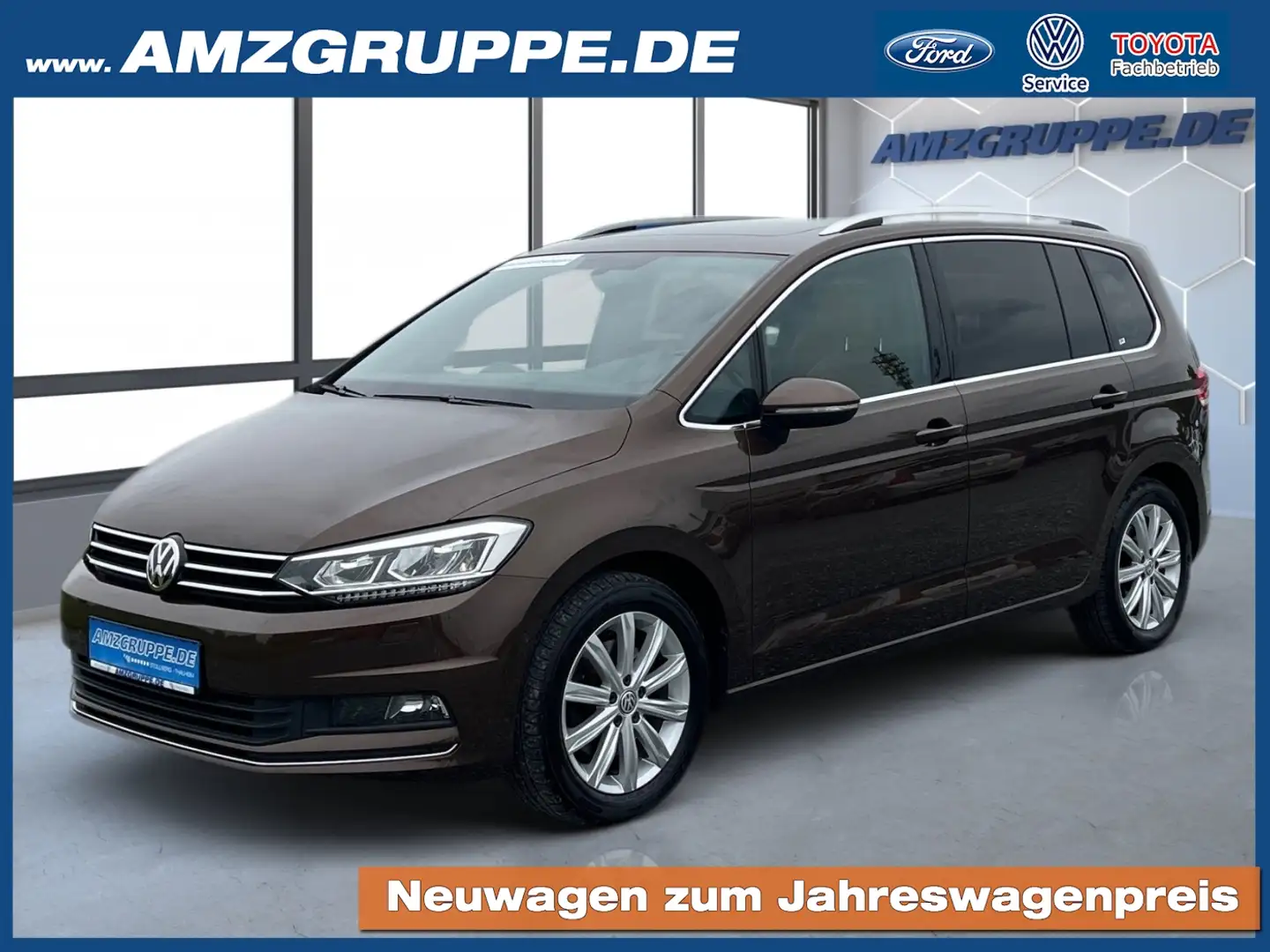 Volkswagen Touran 2.0 TDI DSG Highline Pano+LED+ACC+Navi+Winterpak Brun - 1
