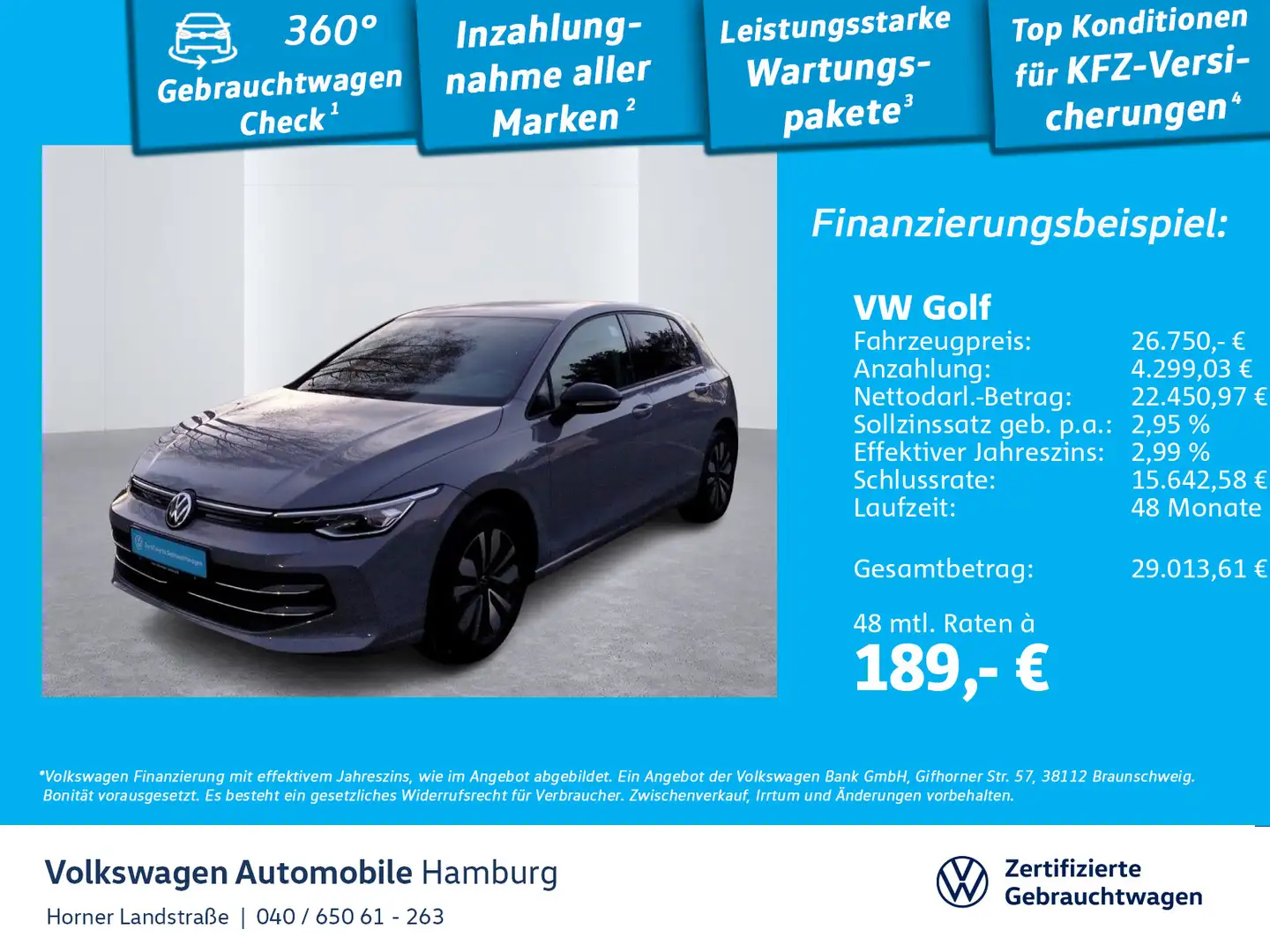 Volkswagen Golf VIII GOAL 1.5 TSI AHK Sitzheizung CarPlay Grau - 1