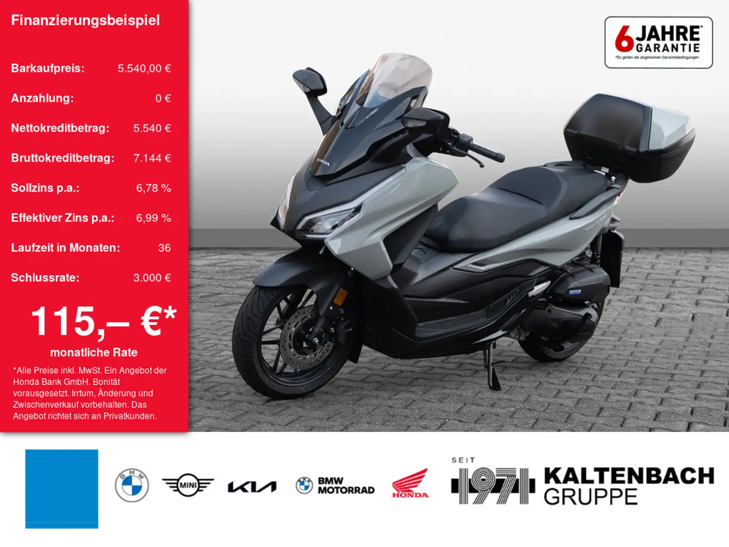 Honda Forza 125 B196 Führerschein LED SCHEINWERFER Grijs - 1