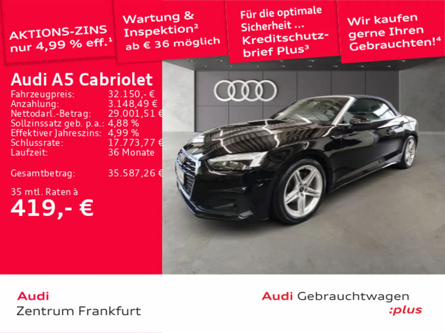Audi A5 35 TFSI S tronic MatrixLED DAB Temp Schwarz - 1