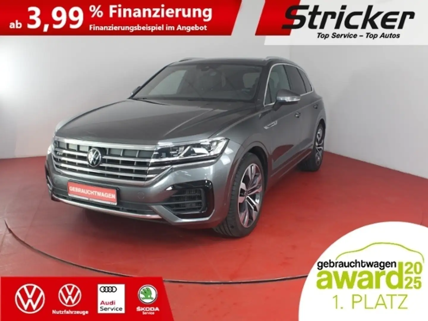 Volkswagen Touareg R-Line 3.0TSI 534,-ohne Anzahlung Pano Standh Luf Grau - 1