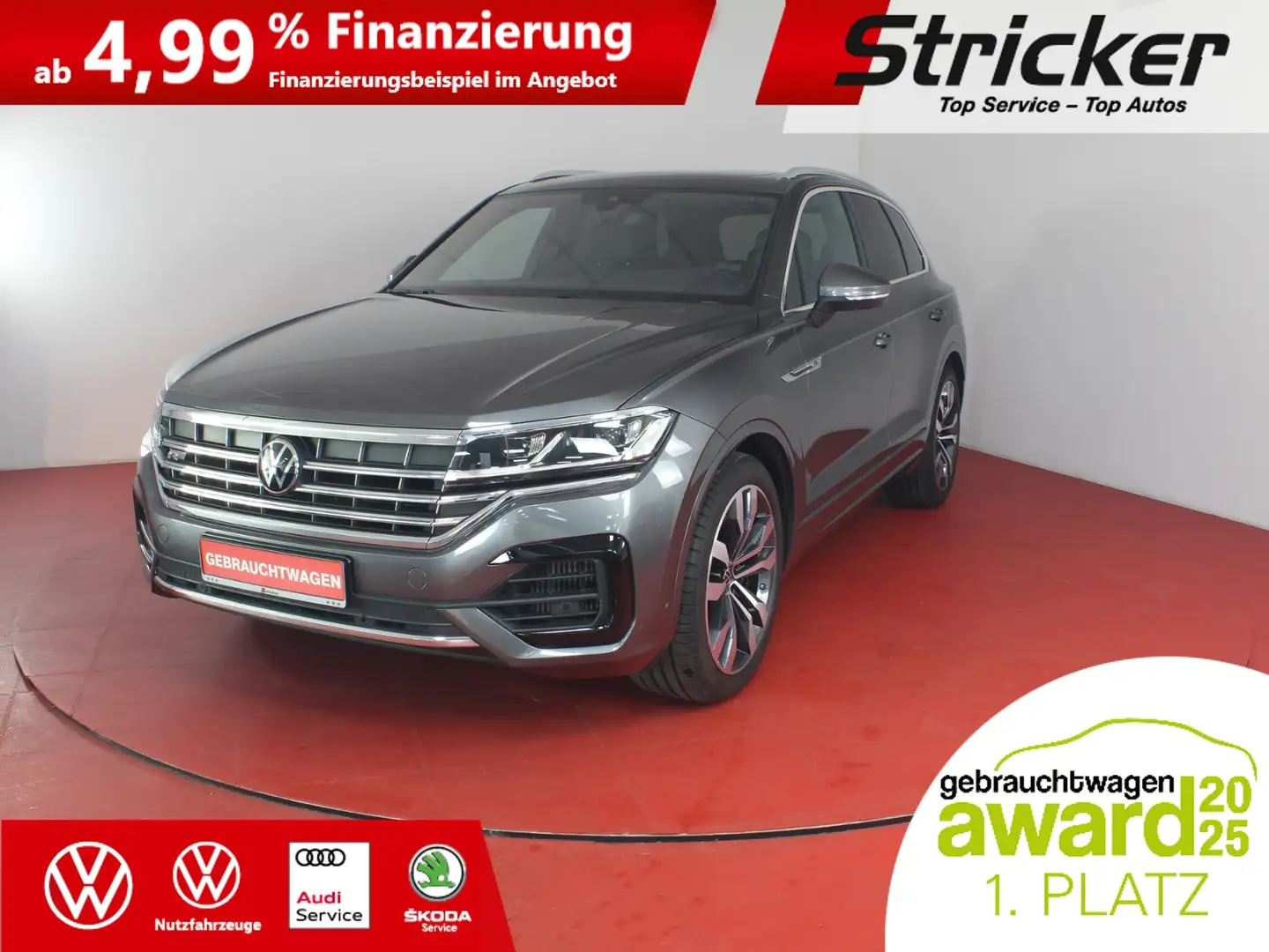 Volkswagen Touareg R-Line 3.0TSI 522,-ohne Anzahlung Pano Standh Luf Grau - 1